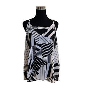 NWT Fashion Nova Women's You Decide Printed Cami White Black Size 1X